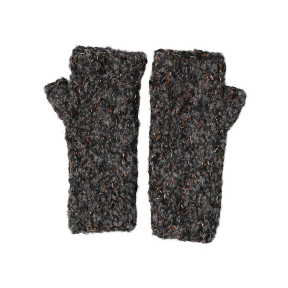 Dolce & Gabbana Gray Virgin Wool Knitted Fingerless Men Men's Gloves